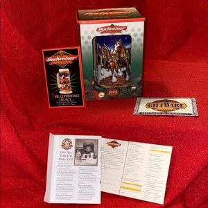 🍺 1998 Budweiser Holiday Stein 🍺